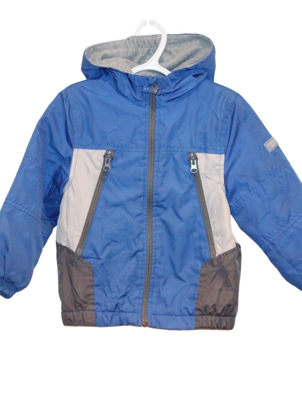 3/$25 🏷 Oshkosh Blue and Grey Fleece Lined Spring Coat Size 4T